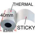 [48 Rolls] 40mm X 52m Sticky Linerless Thermal Label Rolls, Removable Adhesive