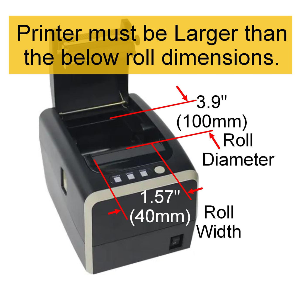 [24 Rolls] 40mm X 80m Sticky Linerless Thermal Label Rolls, Removable Adhesive