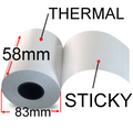 [32 Rolls] 58mm X 52m Sticky Linerless Thermal Label Rolls, Removable Adhesive