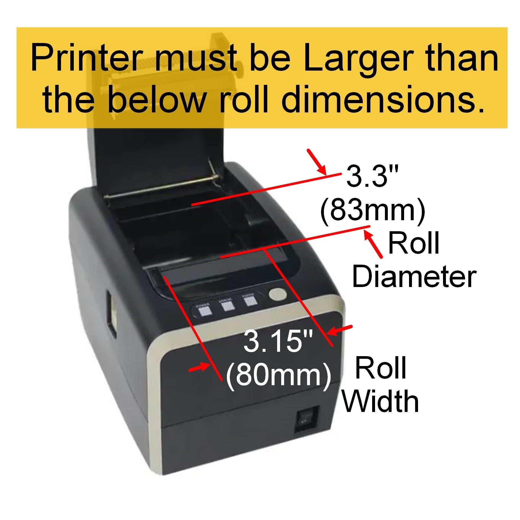 [24 Rolls] 80mm X 52m Sticky Linerless Thermal Label Rolls, Removable Adhesive