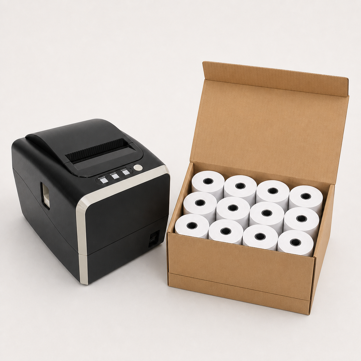 Starter Bundle - Linerless Thermal Printer + 24 Linerless Rolls