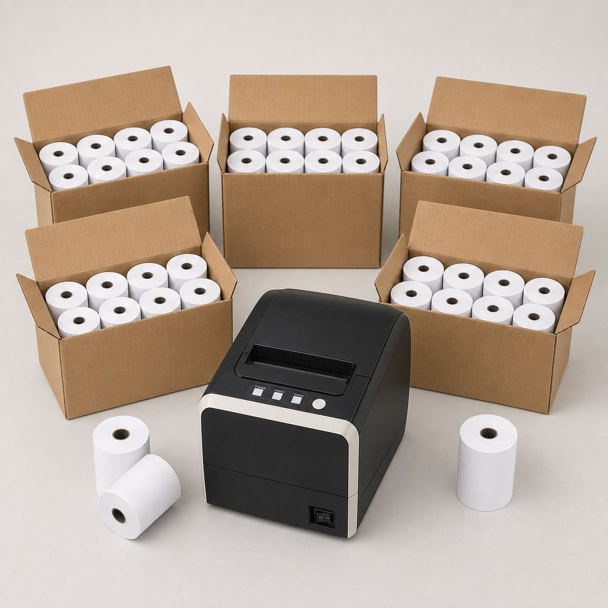 Value Bundle - 1x Linerless Thermal Printer + 120 Linerless Rolls